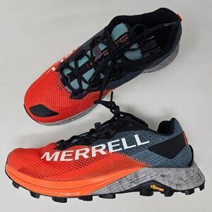 MERRELL MTL LONG SKY 2 HIKING TRAIL RUNNING SHOES ORANGE GREEN WOMENS 9.5